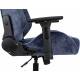 Кресло игровое Knight N1 Fabric синий Light-27 с подголов. крестов. металл. Фото товара с разных ракурсов.