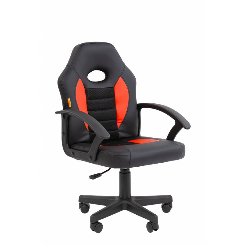 Детское кресло Kids 111 Россия экокожа черный/красный главное фото