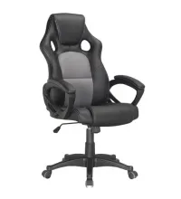 Игровое кресло  "Rider Plus EX-544" КОМФОРТ, экокожа, черное/серое, 531582