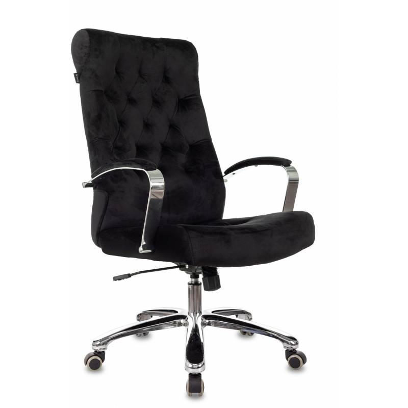 Кресло руководителя Бюрократ T-9928SL Fabric черный Italia Black крестов. металл хром главное фото