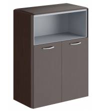 Шкаф средний с замком в малых дверях и обвязкой DMC 85.3(Z) Венге Магия 892х470х1185