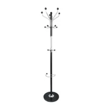 Вешалка-стойка  "CR-870" на мраморном диске, металл, 5+3 крючка, цвет коричневый, 606436